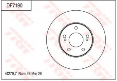 TRW DF7190 Тормозной диск