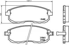 HELLA PAGID 8DB355027-081 Колодки торм.пер. NAO