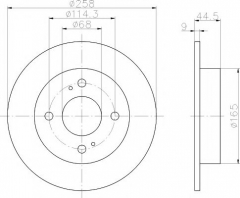 MINTEX MDC863 Тормозной диск