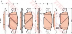 TRW GDB3503 Комплект тормозных колодок, дисковый тормоз