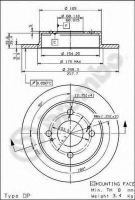 BREMBO 08.5443.60 Тормозной диск