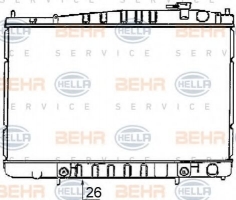 HELLA 8MK 376 726-521 Радиатор, охлаждение двигателя