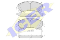 ICER 182202 Комплект тормозных колодок, дисковый тормоз