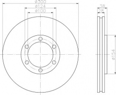 HELLA PAGID 8DD 355 108-021 Тормозной диск