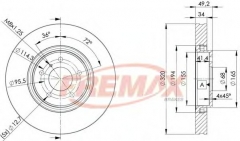 FREMAX BD-4204 Тормозной диск