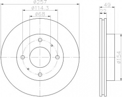 HELLA PAGID 8DD 355 102-651 Тормозной диск