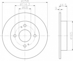 HELLA 8DD 355 105-171 Тормозной диск