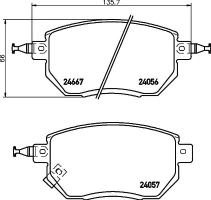 HELLA 8DB355028231 Колодки тормозные дисковые