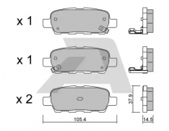 AISIN BPNI-2001 Комплект тормозных колодок, дисковый тормоз