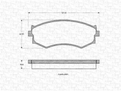 MAGNETI MARELLI 363702160905 Тормозные колодки 